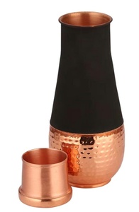 Bouteille d'eau en cuivre Offre Spéciale à moitié colorée et martelée pour l'eau potable et les cadeaux à bas prix - Product Image 4