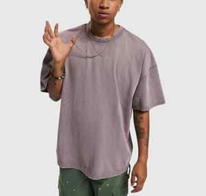 Nuevo Diseño 2025, Camisetas Hip Hop Extra Grandes para Hombre, 100% Algodón, 230 g/m², Lavado Ácido, Personalizadas - Product Image 4