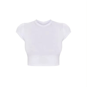 T-shirts courts d'été pour femmes, col rond, t-shirts d'été de haute qualité, respirants, pour femmes - Product Image 1