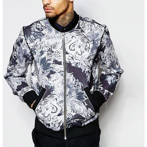 Chaqueta universitaria de béisbol de satén de seda a la moda de alta calidad personalizada Unisex, la mejor opción a granel con logotipo frontal, bombardero con cuello levantado - Product Image 1