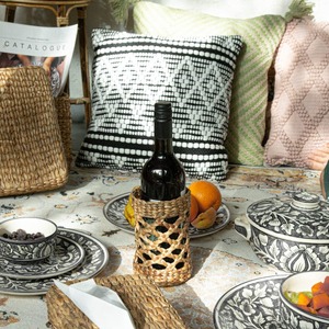 Mangas de copa de jacinto de agua Natural, decoración de escritorio de mesa, soporte para bebidas, fundas trenzadas para tazas y botellas - Product Image 4