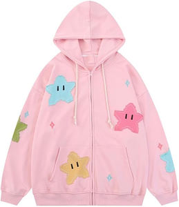 Sudaderas con capucha para mujer Lavado ácido Streetwear Oversize Drop Shoulder Heavyweight Hoodie en 100% algodón transpirable - Product Image 1