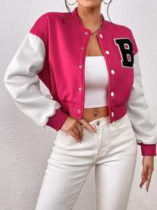 Blouson universitaire personnalisé en toile pour homme, style High Street, avec logo frontal, léger, fabriqué au Pakistan, collection 2025 - Product Image 2