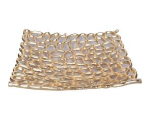 ALUMINUM DESIGNER FRUIT DISH MATT GOLD COLOR MODERN STYLE DECORATIVE BOWL for KITCHEN and TABLETOP in BULK - Product Image 1