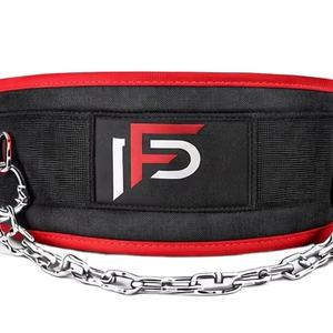 Ceinture de dips en néoprène robuste avec chaîne en acier pour la musculation et l'entraînement en salle de sport – La meilleure ceinture de dips pour les séances d'entraînement en salle - Product Image 1