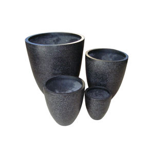 Best Price Fiberglass Planter Pots Long-Lasting Rustic Style Round Shape Set 4 Pieces Outdoor Use Vietnam Manufacture - Product Image 2