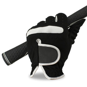 Derniers gants de golf antidérapants respirants de haute qualité en gros pour hommes main gauche et droite en couleur noire Gants de golf de sport - Product Image 5