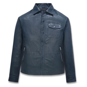 Veste en cuir pour hommes avec logo personnalisé Veste en cuir originale pour hommes Vêtements d'hiver à la mode Veste d'hiver en cuir à bas prix - Product Image 1