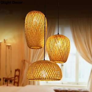 Antique Traditional Bamboo <b>Rattan</b> Lampshade Best Quality French Chinese & Round Pattern Rustic Modern Home Decor - Product Image 2