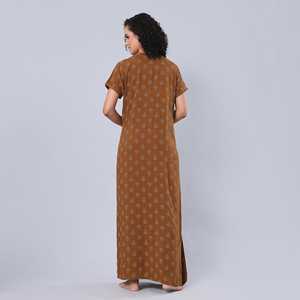 Robe de nuit longue maxi Evolve pour femme en viscose Liva ultra douce et confortable, boutonnée, avec poche, pour la maison (ODM) - Product Image 5