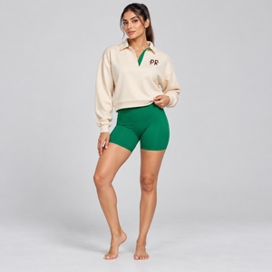 Casual <b>women</b> <b>short</b> <b>set</b> designed with breathable textile soft comfort relaxed silhouette and modern styling <b>for</b> everyday outdoor - Product Image 5