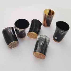 Iking boisson corne tasse sculpté poli buffle vache Style mariage fêtes de noël corne tasse par Artisan Craft - Product Image 2