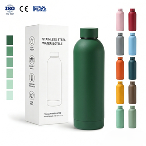 Gourde isotherme en acier inoxydable 18/8 avec logo personnalisé, revêtement en poudre, anti-fuite, pour le sport, avec plusieurs capacités - Product Image 1