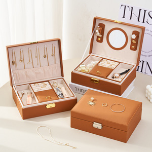 Boîte de rangement à bijoux multifonctionnelle de grande capacité, style luxueux et nouveau - Product Image 1