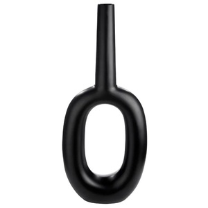Hot Selling <b>Black</b> Color Hollow Design Wedding Home Deco Metal <b>Flower</b> <b>Vase</b> Modern Place Tabletop Decorative Custom Logo Size - Product Image 1