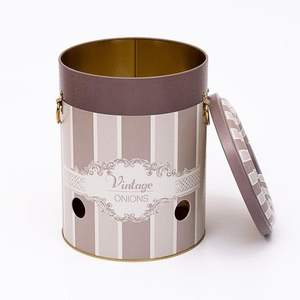 ถังเก็บมันฝรั่ง & หัวหอมโลหะ Ø175x225mm ภาชนะใส่อาหาร5L หรูหรา - Product Image 2