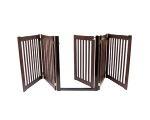 รั้วไม้สำหรับสัตว์เลี้ยง 5 แผง ไม้กระถินณรงค์ ยี่ห้อ HUE MINH รุ่น HMF 260 ลายสามเหลี่ยม ผลิตในเวียดนาม ทนทาน ดีไซน์ใหม่ - Product Image 1