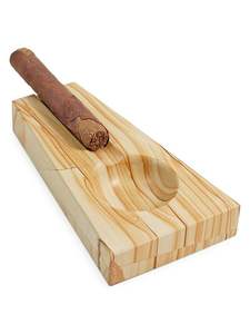 Cendrier en bois d'acacia véritable Forme rectangulaire Cendrier en bois naturel 100% avec espace porte-cigare Cendrier de très bonne qualité - Product Image 4
