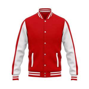 Blouson de baseball personnalisé en laine brodé à col montant pour l'hiver, idéal pour les uniformes scolaires et les tenues de sport décontractées – Vente en gros - Product Image 3