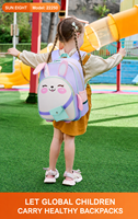 SUN EIGHT Sac à dos pour enfants de 14 pouces, pour garçons et filles, mignon, avec animaux 3D (chat, lapin, lion, ours), modèle 22250