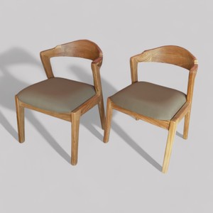 Silla de comedor contemporánea de madera de teca de alta calidad para exteriores, cojín desgastado extraíble para cocina, Villa, hoteles, restaurantes, parques - Product Image 3