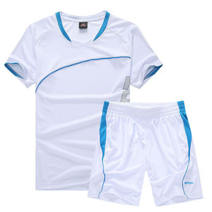 ชุดเสื้อฟุตบอลลายถ่ายเทความร้อนสำหรับผู้ใหญ่เสื้อฟุตบอลฝรั่งเศส2022โลโก้และขนาดที่กำหนดเอง - Product Image 4