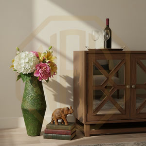 2026 Nordic Coastal Iron Flower <b>Vase</b> Elegant Home Decor Green <b>Texture</b> Floor <b>Vase</b> Factory Direct Best Price Wholesale Supplier - Product Image 4