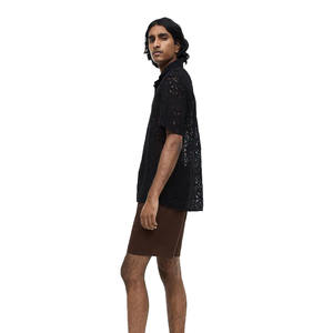 Hommes les plus exigeants couleur marron 100% coton short basique décontracté longueur genou avec cordons et poches latérales - Product Image 2