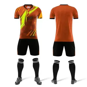 2023 New arrival men's soccer team wear mens sports wear club soccer uniforms set blue and white soccer uniforms