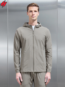 Factory Custom Men Lightweight Windbreaker Tracksuit Set Reflective <b>Zip</b> up Jackets and Nylon Track Pants Set Polyester Jogger - Product Image 2