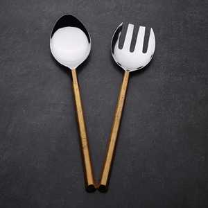 Cuillère à salade en acier inoxydable au design moderne, idéale pour les événements domestiques et la restauration, vente en gros depuis l'Inde - Product Image 3