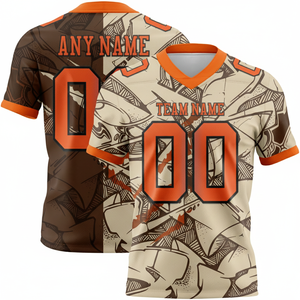 Maillot de football américain à manches courtes personnalisable pour hommes, respirant, grande taille, uniforme de jeu, vêtements d'équipe personnalisés pour les jeunes - Product Image 5