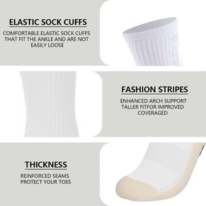 8 paires de chaussettes de football pour enfants, chaussettes antidérapantes pour enfants de 6 à 12 ans, chaussettes antidérapantes pour le basket-ball. - Product Image 6