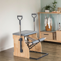 Chaise Wunda en bois massif de chêne personnalisée pour studio de Pilates équipement cardio peint en blanc pour le yoga et le fitness