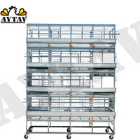 Nuevo Jaula Metálica de 4 Niveles de la Mejor Calidad para Gallinas con Alimentación Automática, Panel de Control AYTAV Incluido, 1 Año de Garantía, Modelo 501002