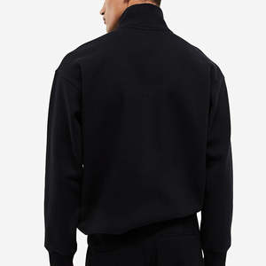 Sweat-shirt demi-zippé de qualité pour homme, hiver, 100 % coton, tissu épais, décontracté, col montant, respirant, coupe-vent - Product Image 3