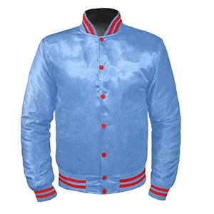 Chaquetas Varsity de Satén para Hombre de Alta Calidad, Diseño Personalizado, Impermeables, Estilo Bomber, Cuello Alto, Finas, para Invierno, al por Mayor - Product Image 1