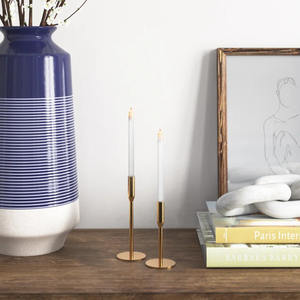 Accent Luxury Metal <b>Taper</b> <b>Candle</b> Holder in Copper Finished for Home Living Room Tabletop Decorative <b>Candle</b> <b>Taper</b> - Product Image 4