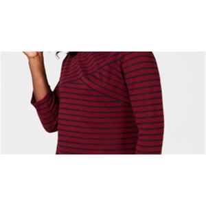 Top Crossover Floreale Vintage da Donna Karen Scott, Rosso Taglia XL, in Chiffon Lavorato a Maglia, Lungo/Corto per Primavera Autunno - Product Image 2