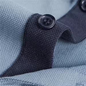 Summer Breathable Men's Button Sun <b>Shirt</b> High Quality Polyester <b>T</b>-<b>Shirt</b> <b>Stripes</b> Business Casual Style Short-<b>Sleeved</b> Lapel - Product Image 6