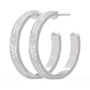 Nueva colección de pendientes de diamantes de oro rosa para mujer, fiesta de boda y ocasión de Festival, joyería fina, pendientes de diamantes - Product Image 2