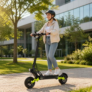 Trottinette électrique tout-terrain pliable 1200W 60V 15.6Ah 60KMH Pneus de 11 pouces Double suspension NFC Adulte - Product Image 5