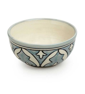 Cuenco de cerámica de estilo elegante para fruta, sopa, desayuno, almuerzo, cena, casa pintada a mano, restaurante, redondo, usado - Product Image 2