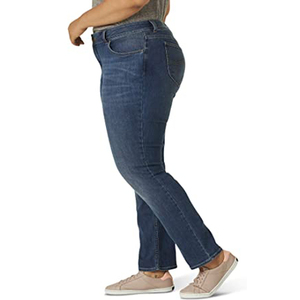 High Quality Regular Fit Womens Denim Pencil Pants Pockets Comfortable <b>Soft</b> Fabric Quick Dry Breathable Mid Waist for Winter - Product Image 2