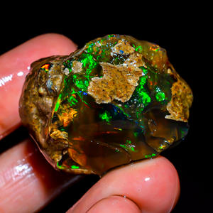 Opale de feu Welo, pierre précieuse en vrac, pierre précieuse d'opale naturelle, pierre précieuse brute d'opale éthiopienne, opale éthiopienne brute, 116.5 Ct. R-174 - Product Image 2