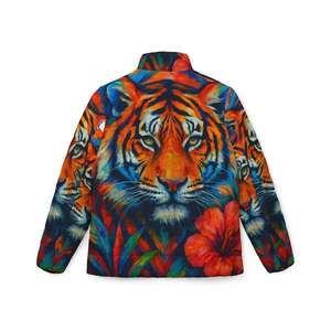 Dernier modèle à la mode imprimé sur mesure à capuche vêtements d'hiver manteau blanc veste matelassée à la mode pour hommes - Product Image 6