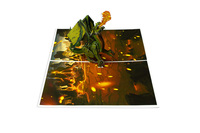 Carte de vœux pop-up 3D Dragon faite à la main Kiricard, style vietnamien, souvenir en papier Anime pour anniversaire d'enfants 15x20cm