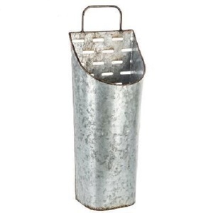best selling galvanized metal 4 column rectangular <b>planter</b> with centre handle <b>large</b> indoor <b>planter</b> garden metal <b>planter</b> - Product Image 3