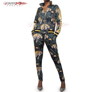 Chándal de actuación para mujer con tela sublimada y corte ajustado para gimnasio o ropa de calle, chándal de sublimación personalizado para mujer - Product Image 1