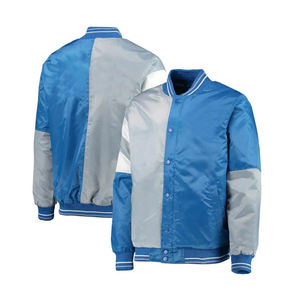 Simple Style Fashion Custom Polyester Satin Unisex Stand Zipper Front Solid Color Waterproof Breathable Lightweight Winter - Product Image 1